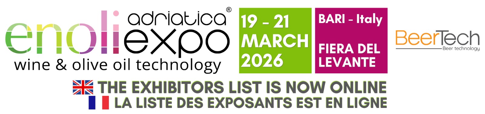 Enoliexpo 2026 Exhibitors List